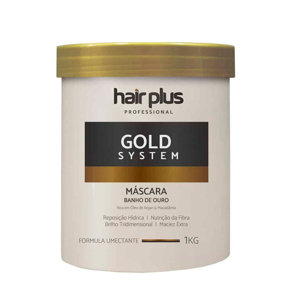 Hair Plus Máscara Gold Banho de Ouro 1Kg