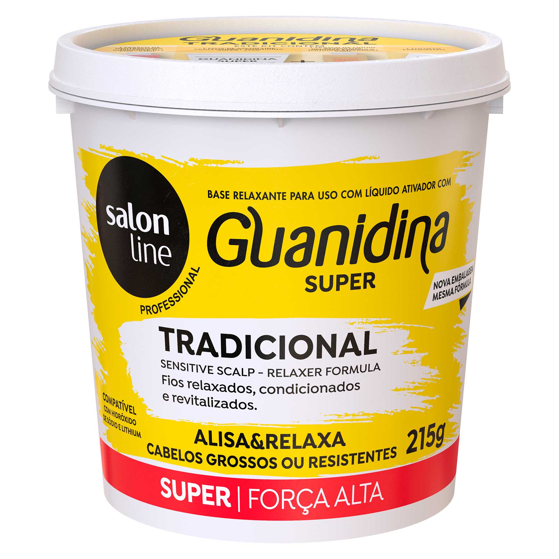 Guanidina Tradicional Super Forte Smoothes and Relaxes Salon Line 215gr