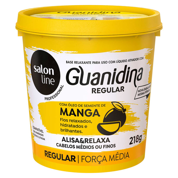Salon Line, Guanidina Óleo Semente de Manga, Alisa e Relaxa, 215 gr