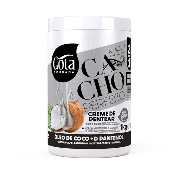 Gota Dourada Meu Cacho Perfeito Creme De Pentear Óleo Coco  1kg