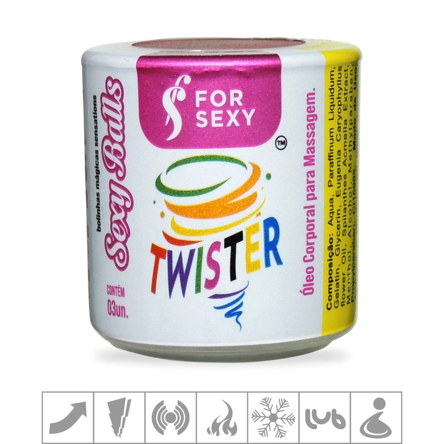 Bolinha Funcional Sexy Balls 3UN (ST733) - Twister