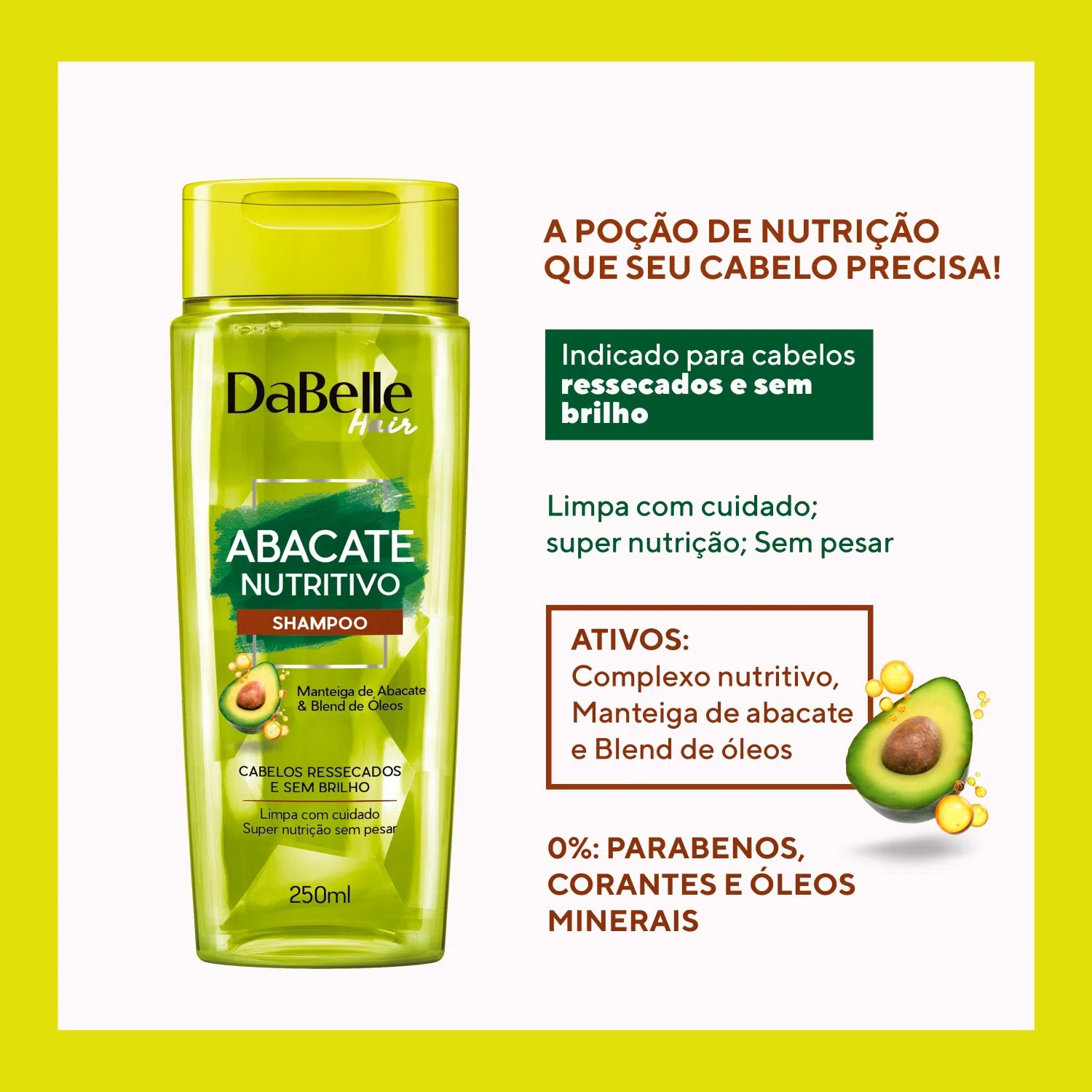DaBelle Hair Avocado Nourishing Shampoo - 250ml