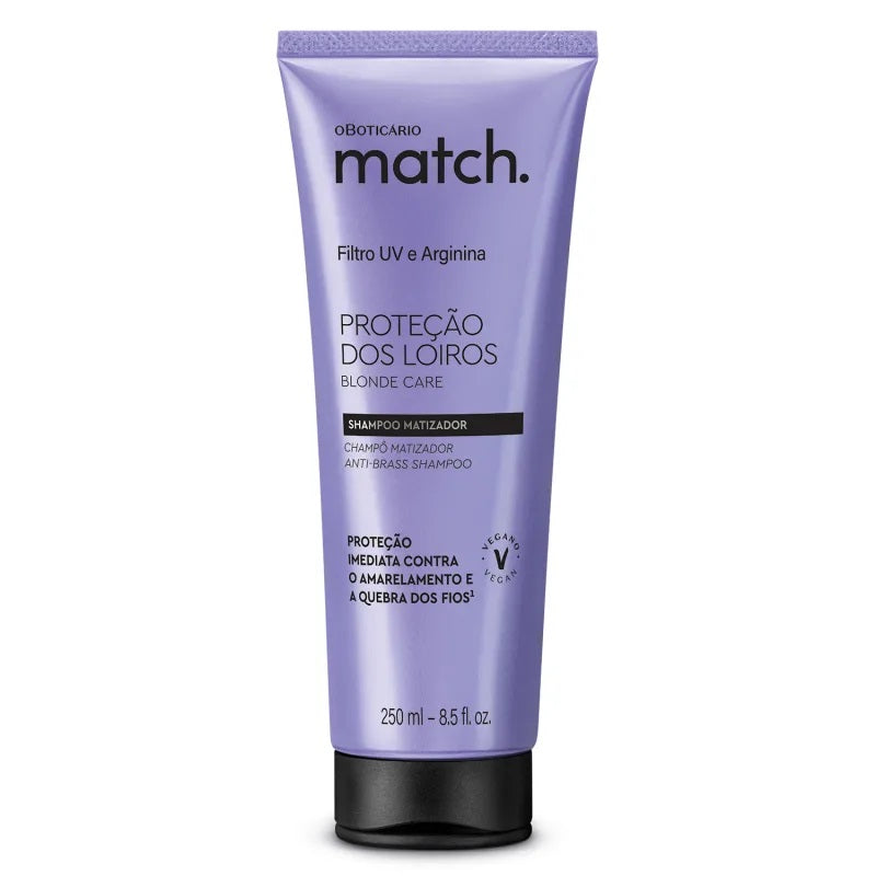 Shampoo Matizador Match. Proteção dos Loiros - 250ml