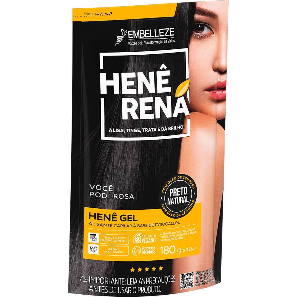 Natural Black Henê Rená - 180g (nouveau paquet)
