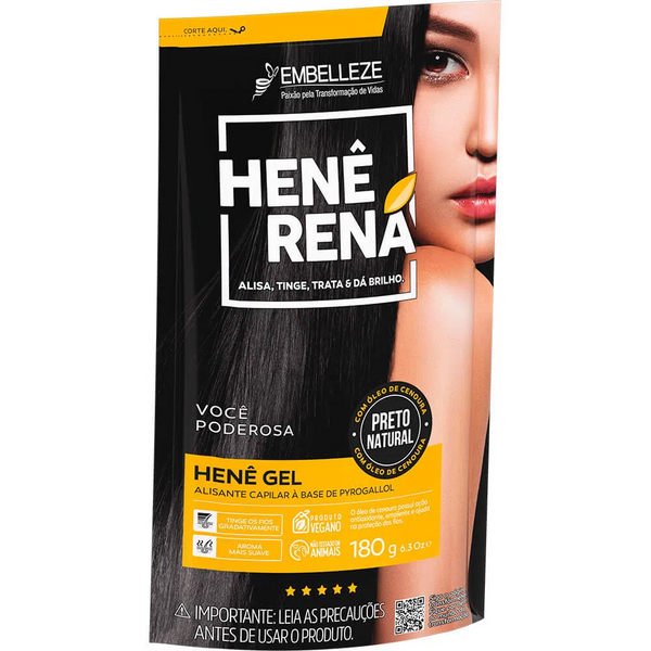 Natural Black Henê Rená - 180g (New Package)