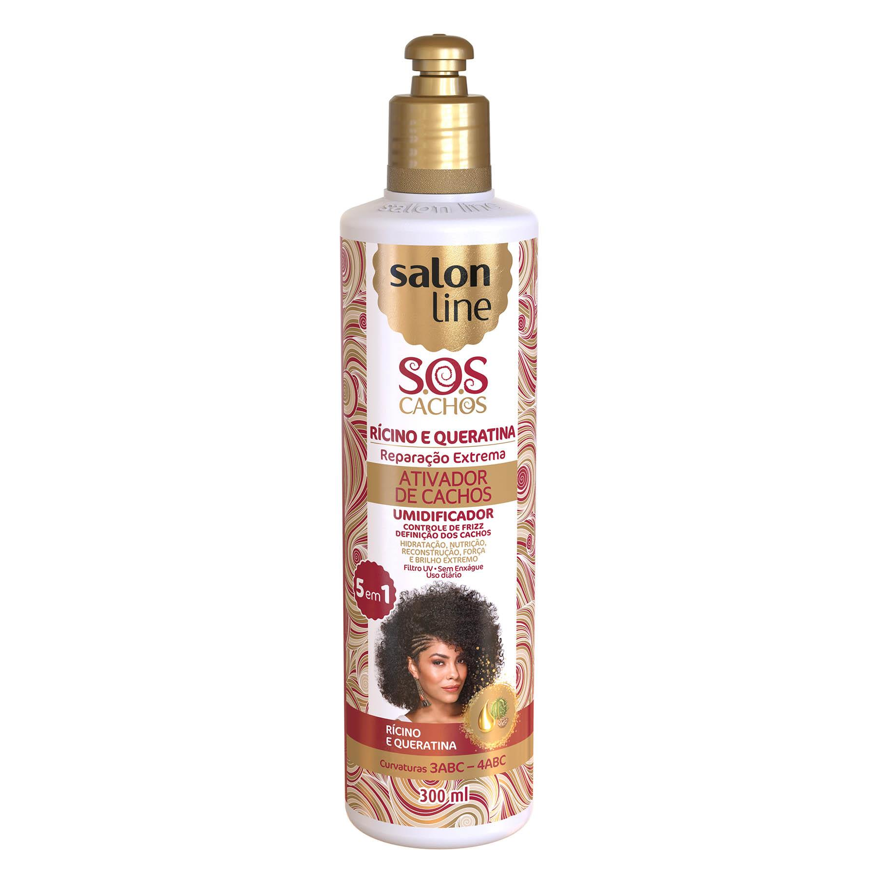 Salon Line SOS Cachos Rícino e Queratina Curls Activator 300ml