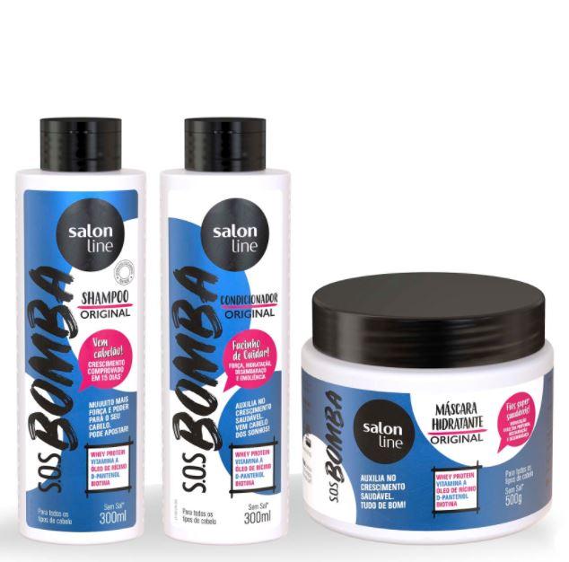 SOS Bomba Shampoo Kit 300ml + Conditioner 300ml + Mask 500g